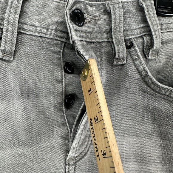 Revlt Mens‎ Motorcycle Jeans 30 Grey Cordura Lined Distressed Button Fly Denim - Picture 9 of 13